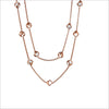 Icona Rock Crystal 42" Necklace in Sterling Silver Plated with 18k Rose Gold