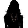 Icona Rock Crystal 42" Necklace in Sterling Silver Plated with 18k Rose Gold