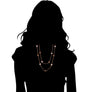 Icona Rock Crystal 42" Necklace in Sterling Silver Plated with 18k Rose Gold