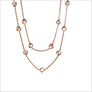 Icona Rock Crystal 42" Necklace in Sterling Silver Plated with 18k Rose Gold