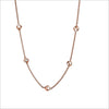Icona Rock Crystal 42" Necklace in Sterling Silver Plated with Rose Gold