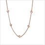 Icona Rock Crystal 42" Necklace in Sterling Silver Plated with Rose Gold