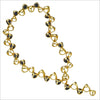 Icona Black Onyx Necklace in Sterling Silver Plated with Yellow Gold