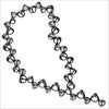 Icona 18" necklace in sterling silver plated with black rhodium with rock crystal quartz stones