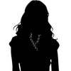 Icona Black Rhodium & Rock Crystal Necklace in Sterling Silver