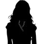 Icona Black Rhodium & Rock Crystal Necklace in Sterling Silver