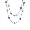 Icona Amethyst 42" Necklace in Sterling Silver