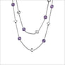Icona Amethyst 42" Necklace in Sterling Silver