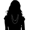 Icona Black Onyx 42" Necklace in Sterling Silver