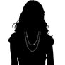 Icona Black Onyx 42" Necklace in Sterling Silver