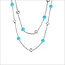 Icona Turquoise 42" Necklace in Sterling Silver