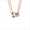 Linked By Love Diamond Necklace in Sterling Silver plated with Rose Gold
