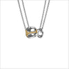 Linked By Love Heart Sterling Silver Necklace with Orange Sapphire