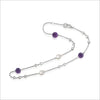 Icona Amethyst & Pearl 18" Necklace in Sterling Silver