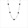Icona Smoky Quartz 18" Necklace in Sterling Silver