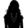 Icona Aquamarine 42" Necklace in Sterling Silver