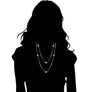 Icona Aquamarine 42" Necklace in Sterling Silver