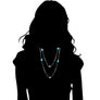 Icona Turquoise & Pearl 42" Necklace in Sterling Silver