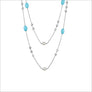 Icona Turquoise & Pearl 42" Necklace in Sterling Silver