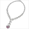 Triadra 18K White Gold & Pink Sapphire Necklace with Diamonds