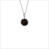 Icona Black Onyx & Diamond Small Sterling Silver Necklace - N323-S2-OX