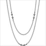 Diamanté Sterling Silver & Black Rhodium 42" Necklace