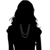 Diamanté Sterling Silver & 18k Rose Gold Plated 42" Necklace
