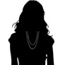 Diamanté Sterling Silver & 18k Rose Gold Plated 42" Necklace