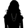 Diamanté 18K Yellow Gold Plated & Sterling Silver 42" Necklace