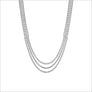 Diamanté Sterling Silver 18" Drape Necklace