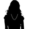 Diamanté Sterling Silver 18" Drape Necklace