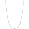 Diamanté Garnet 42" Necklace in Sterling Silver