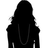 Diamanté Garnet 42" Necklace in Sterling Silver