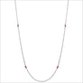 Diamanté Garnet 42" Necklace in Sterling Silver