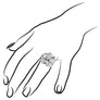 Icona Rock Crystal & Diamond Cluster Ring in Sterling Silver