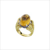 Triadra 18K Gold & Citrine Ring with Diamonds