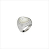 Triadra 18K Gold & Mother of Pearl Ring with Diamonds