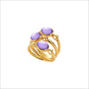 Lolita Amethyst Ring in Sterling Silver plated with Gold