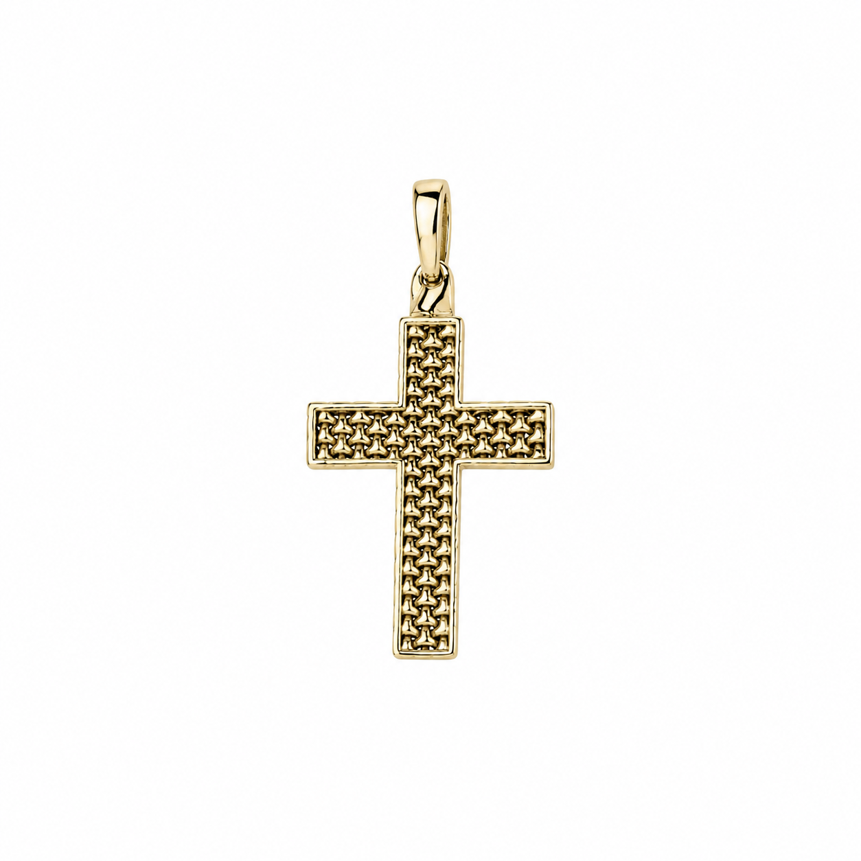Men's FALCO 18K Yellow Gold Cross Pendant Only