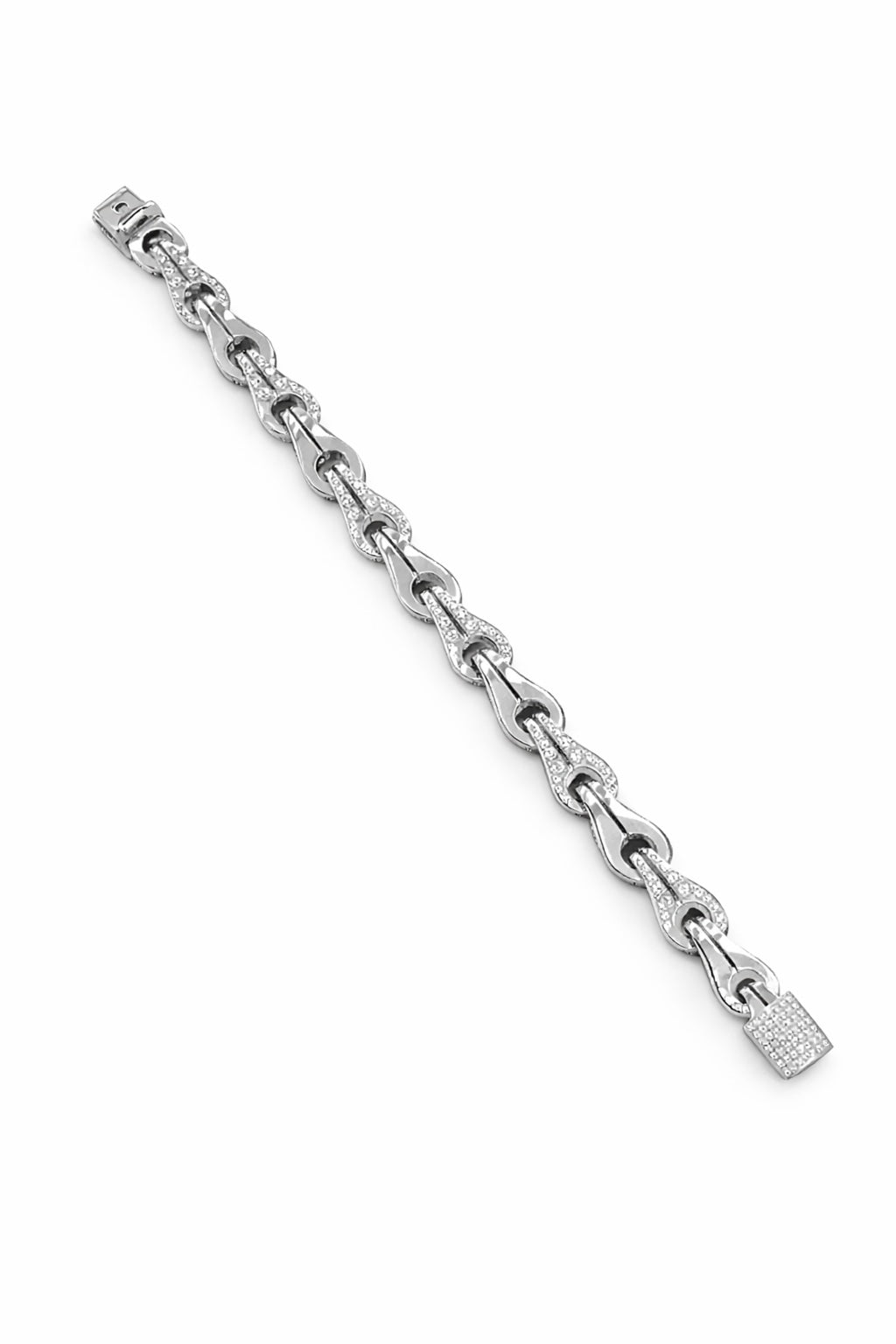 Men's Falco 18K White Gold & Diamond 10mm Bracelet Dia. 12.52ctw