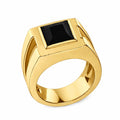 Men's FALCO 18K Yellow Gold and Onyx Ring