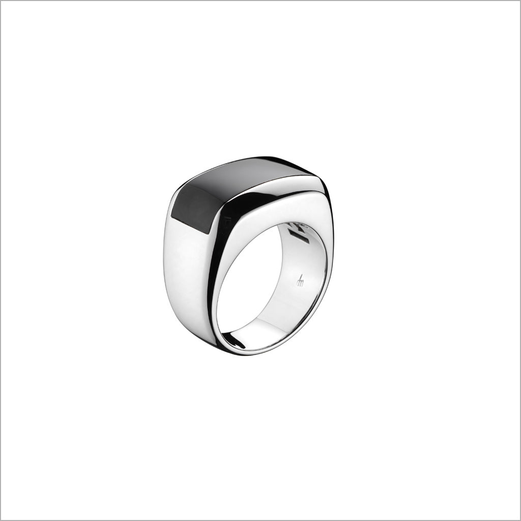 FALCO Men's 18K White Gold & Black Onyx Ring