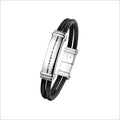 FALCO Men's 18K White Gold & Rubber Bracelet