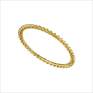 Icona Gold Plated Stackable Bangle in Sterling Silver