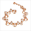 Icona Rock Crystal Bracelet in Sterling Silver plated with 18k Rose Gold