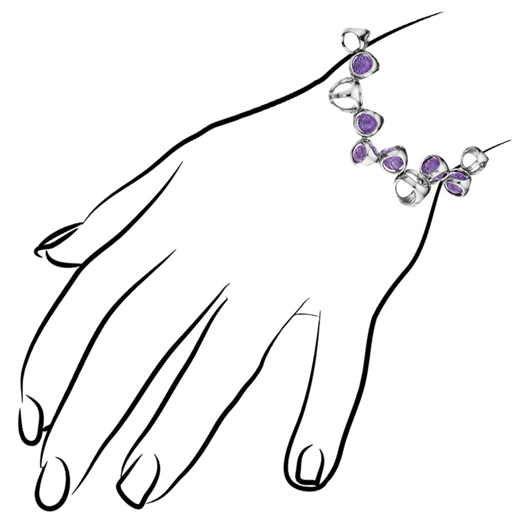 Icona Purple Quartz Bracelet in Sterling Silver