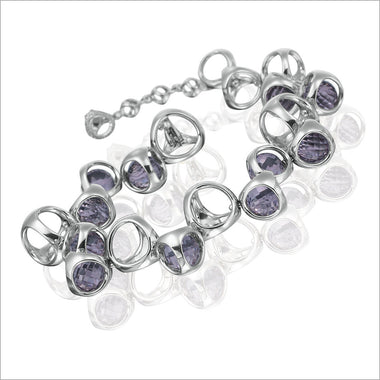 Icona Amethyst Bracelet in Sterling Silver