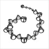 Icona Sterling Silver plated with Black Rhodium Bracelet with Rock Crystal