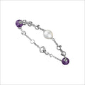 Icona Amethyst & Pearl Bracelet in Sterling Silver
