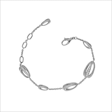 Triadra 18K White Gold & Diamond Bracelet
